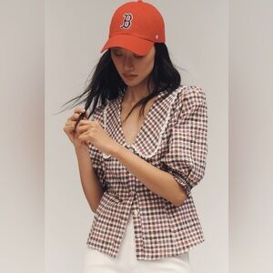Maeve Multicolor Checkered Blouse